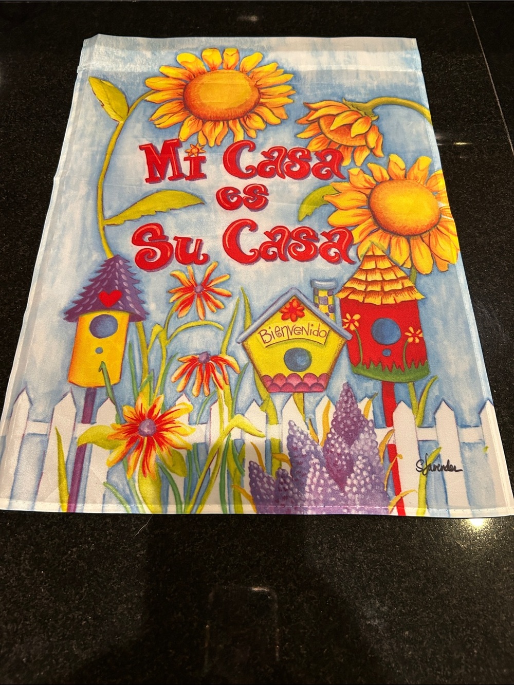 Mi Casa Es Su Casa Sunflower Garden Flag - Multicolor